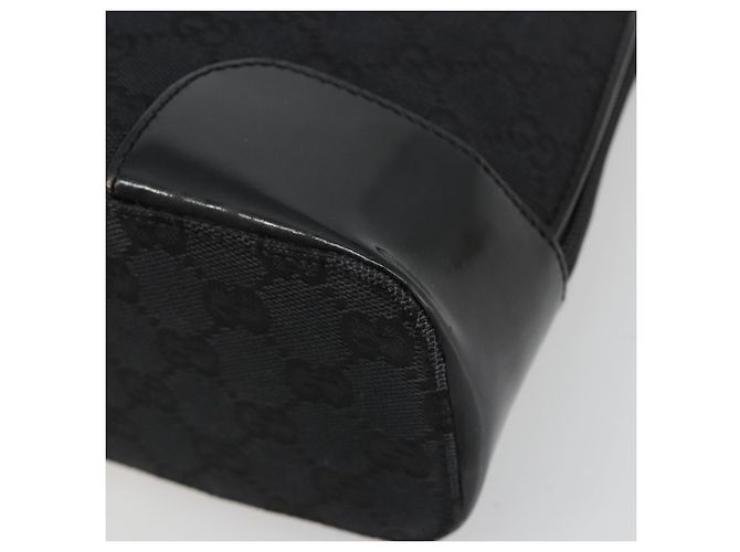 GUCCI GG Canvas Hand Bag Black Gold 002 1122 - vista 9