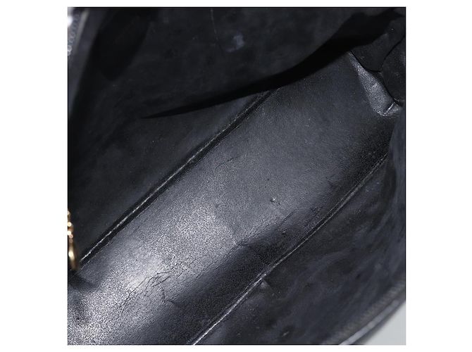 GUCCI Bamboo Hand Bag Leather 2way Black Gold 000 0289 - vista 11