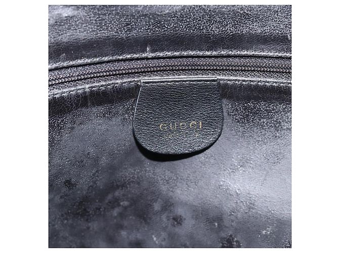 GUCCI Bamboo Hand Bag Leather 2way Black Gold 000 0289 - vista 19