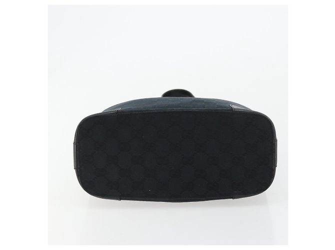 GUCCI GG Canvas Shoulder Bag Black Gold - vista 5
