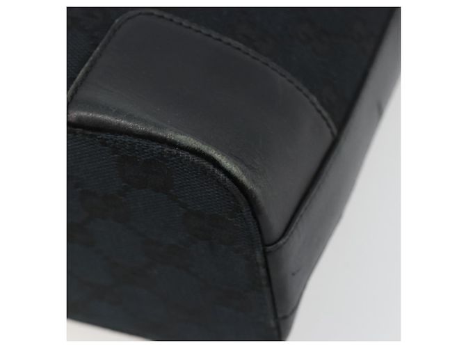 GUCCI GG Canvas Shoulder Bag Black Gold - vista 9
