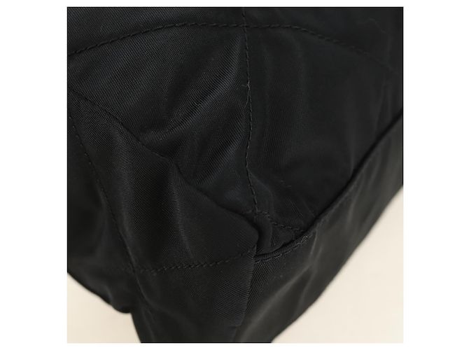 PRADA Chain Tote Bag Nylon Black Gold - vista 16