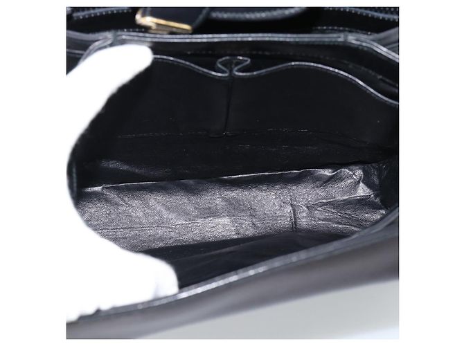 GUCCI Shoulder Bag Leather Black Gold - view 12