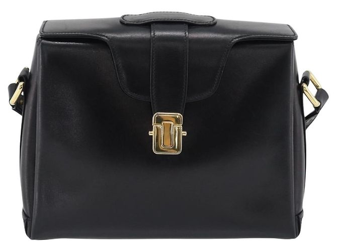 GUCCI Shoulder Bag Leather Black Gold - view 13