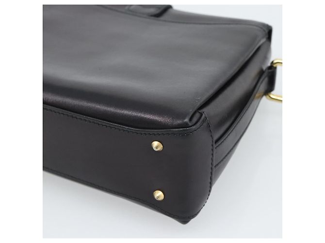 GUCCI Shoulder Bag Leather Black Gold - view 15
