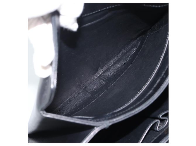 GUCCI Shoulder Bag Leather Black Gold - view 23