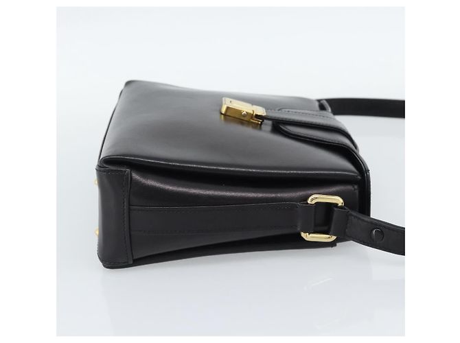 GUCCI Shoulder Bag Leather Black Gold - view 4