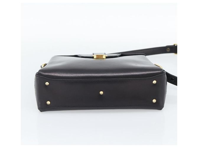 GUCCI Shoulder Bag Leather Black Gold - view 5