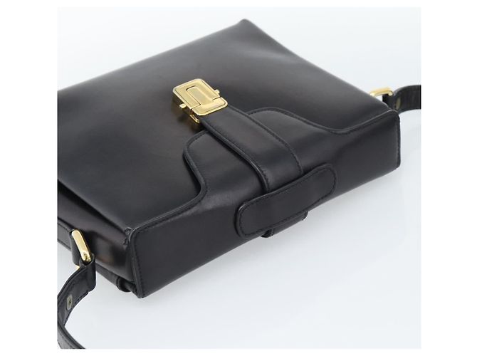 GUCCI Shoulder Bag Leather Black Gold - view 6