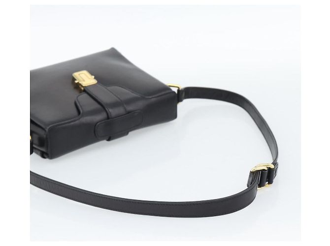 GUCCI Shoulder Bag Leather Black Gold - view 7