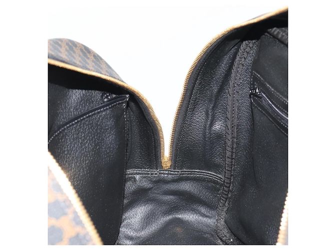 Céline CELINE Macadam Canvas Hand Bag PVC Leather Black Gold - vista 20