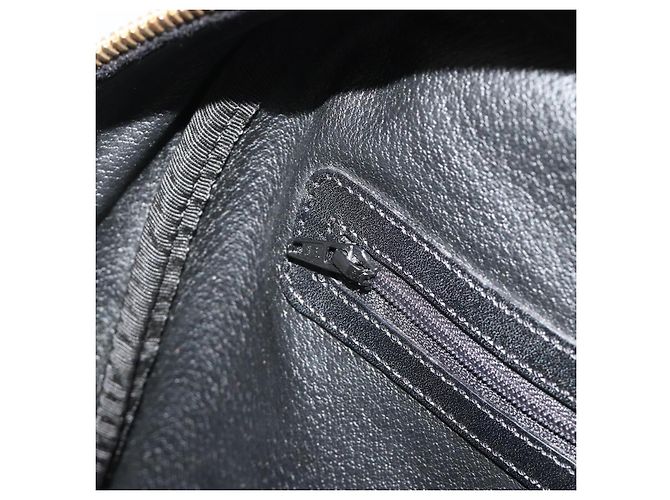 Céline CELINE Macadam Canvas Hand Bag PVC Leather Black Gold - vista 21