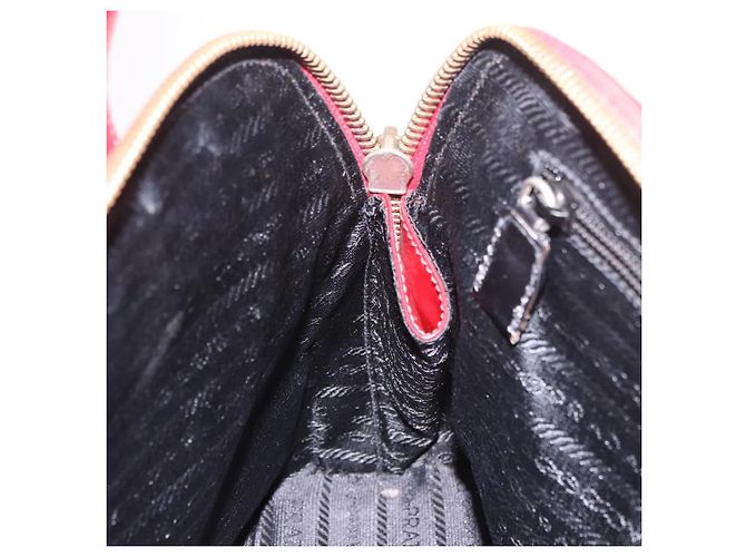PRADA Hand Bag Leather Red Gold - vista 20