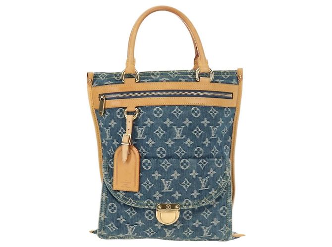 LOUIS VUITTON Monogram Denim Hand Bag Blue M95018 LV - vista 13