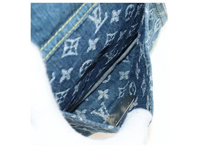 LOUIS VUITTON Monogram Denim Hand Bag Blue M95018 LV - vista 19
