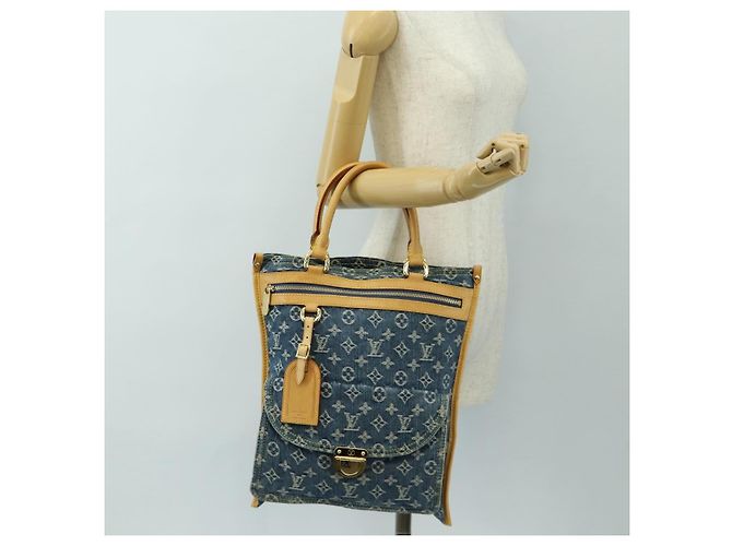LOUIS VUITTON Monogram Denim Hand Bag Blue M95018 LV - vista 26