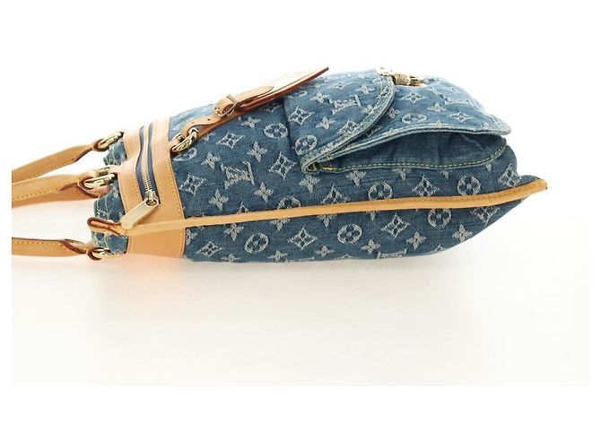 LOUIS VUITTON Monogram Denim Hand Bag Blue M95018 LV - vista 3