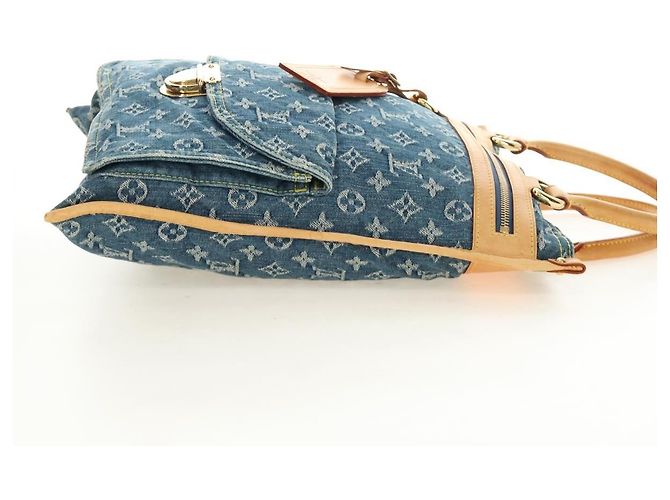 LOUIS VUITTON Monogram Denim Hand Bag Blue M95018 LV - vista 4