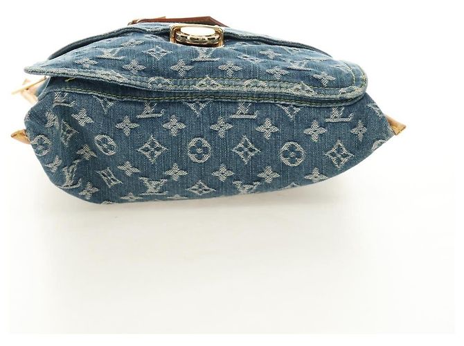 LOUIS VUITTON Monogram Denim Hand Bag Blue M95018 LV - vista 5
