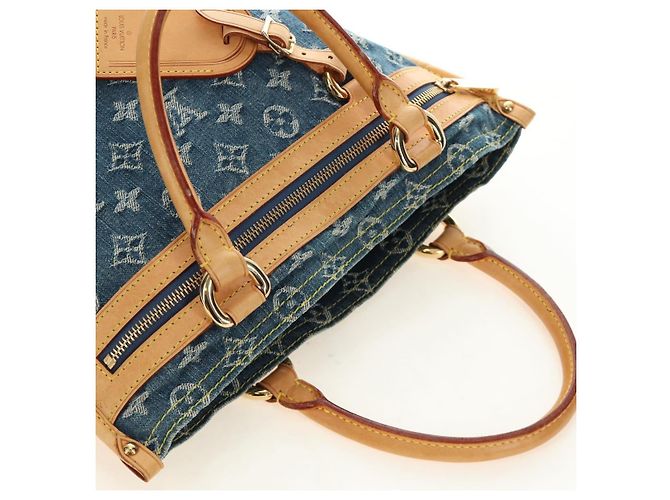LOUIS VUITTON Monogram Denim Hand Bag Blue M95018 LV - vista 6