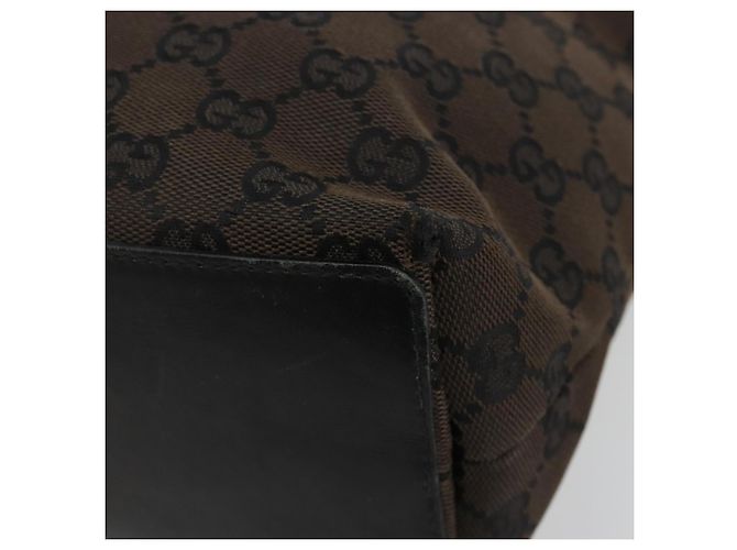 GUCCI GG Canvas Hand Bag Black Gold 002 1099 - vista 10