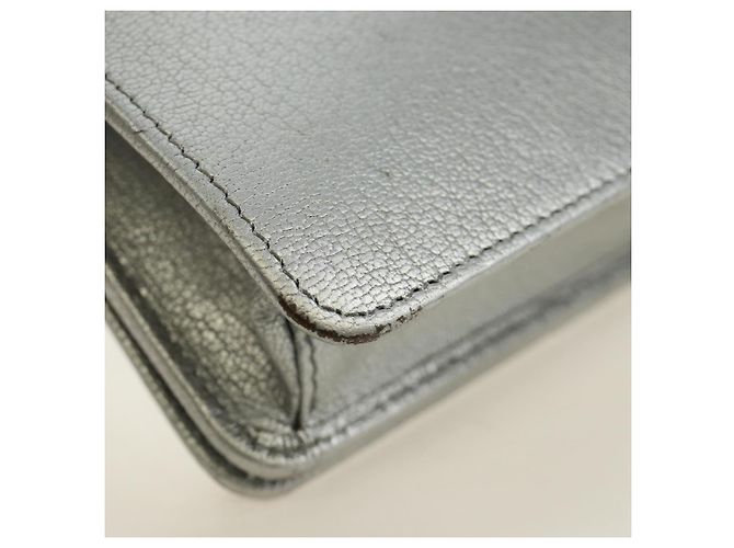 Miu Miu Shoulder Bag Leather Silver - vista 16