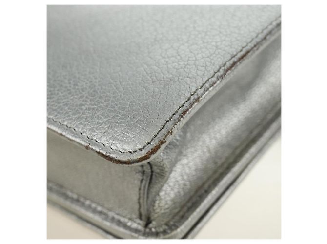 Miu Miu Shoulder Bag Leather Silver - vista 17