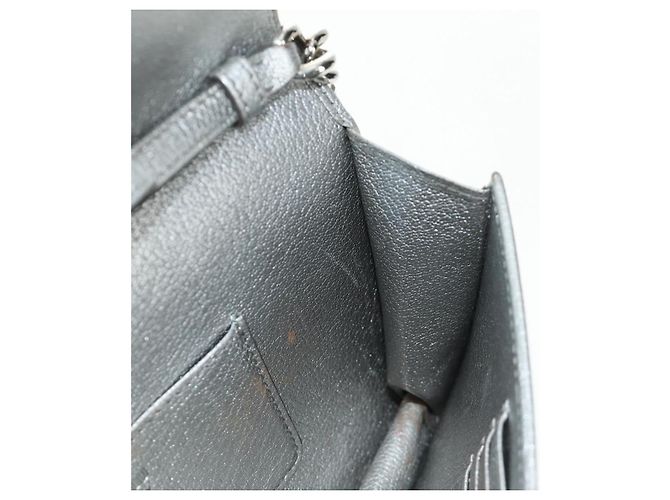 Miu Miu Shoulder Bag Leather Silver - vista 24