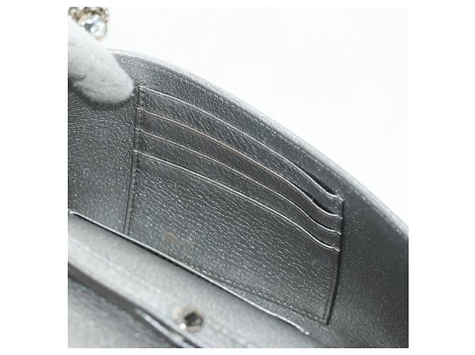 Miu Miu Shoulder Bag Leather Silver - vista 26