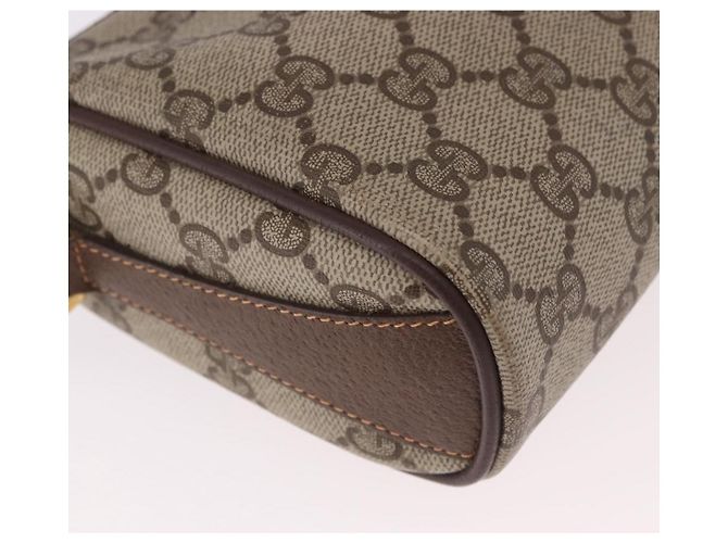 GUCCI GG Supreme Web Sherry Line Bag PVC Beige Gold 89 02 018 - vista 12