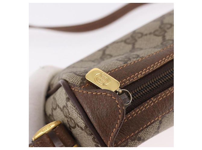 GUCCI GG Supreme Web Sherry Line Bag PVC Beige Gold 89 02 018 - vista 15