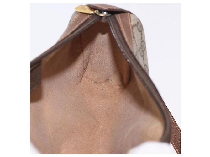 GUCCI GG Supreme Web Sherry Line Bag PVC Beige Gold 89 02 018 - vista 18