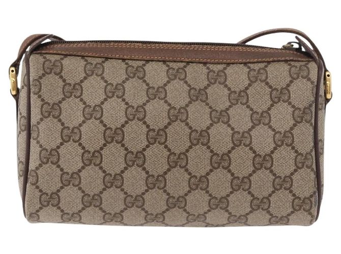 GUCCI GG Supreme Web Sherry Line Bag PVC Beige Gold 89 02 018 - vista 3