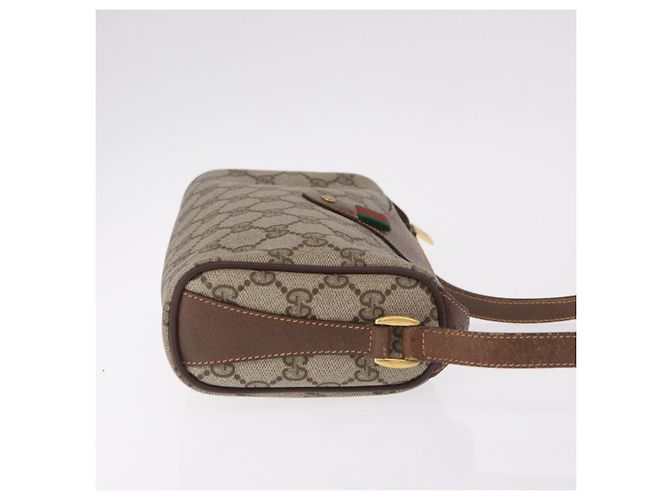 GUCCI GG Supreme Web Sherry Line Bag PVC Beige Gold 89 02 018 - vista 4