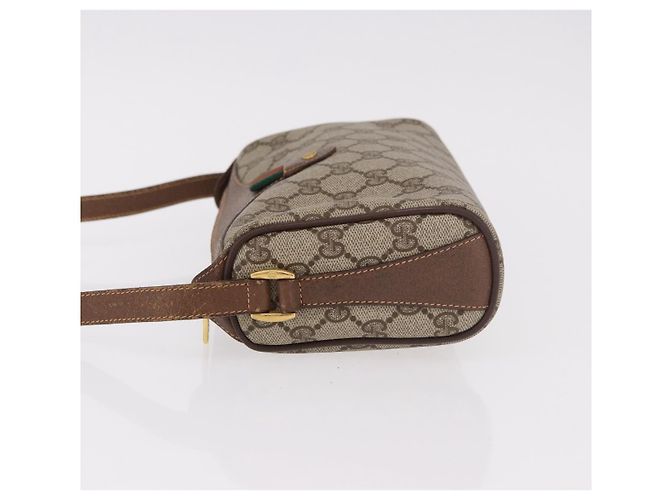 GUCCI GG Supreme Web Sherry Line Bag PVC Beige Gold 89 02 018 - vista 5