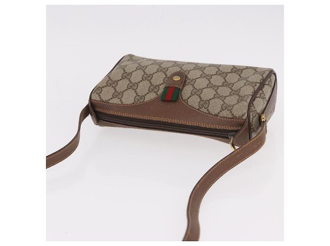 GUCCI GG Supreme Web Sherry Line Bag PVC Beige Gold 89 02 018 - vista 6