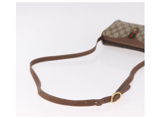 GUCCI GG Supreme Web Sherry Line Bag PVC Beige Gold 89 02 018 - vista 7