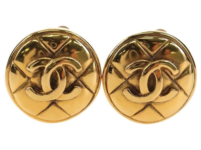CHANEL Earring metal Gold Tone CC - vista 2