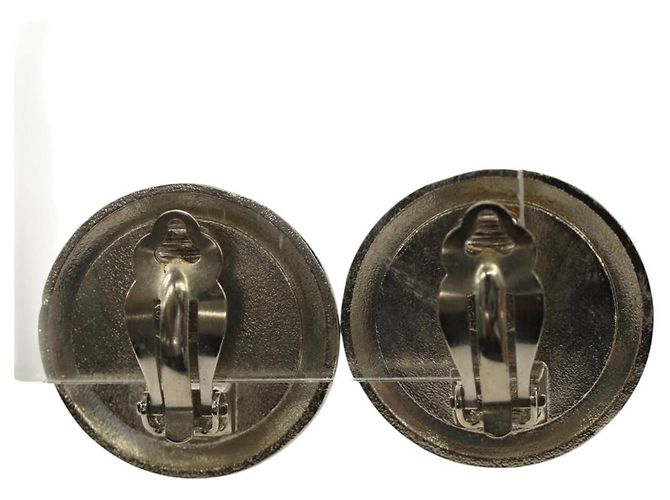 CHANEL COCO Mark Earring metal Silver tone CC - vista 3