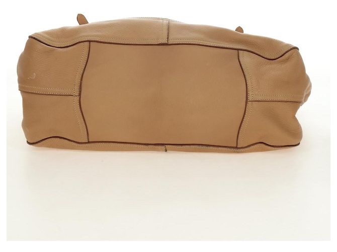 PRADA Tote Bag Leather Beige Gold - vista 12
