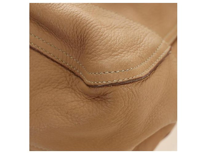 PRADA Tote Bag Leather Beige Gold - vista 14