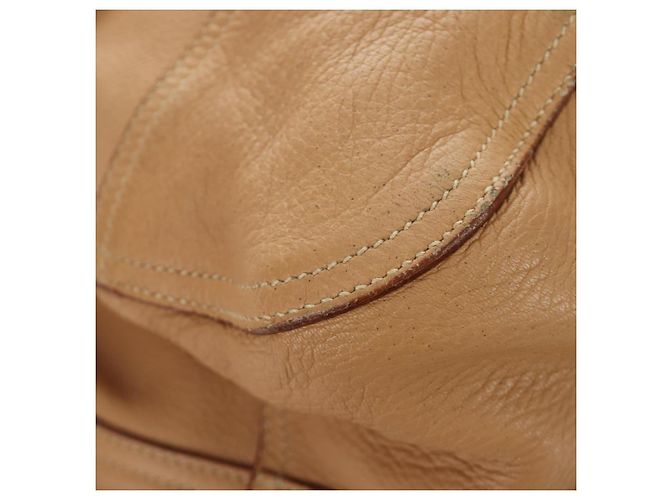 PRADA Tote Bag Leather Beige Gold - vista 15