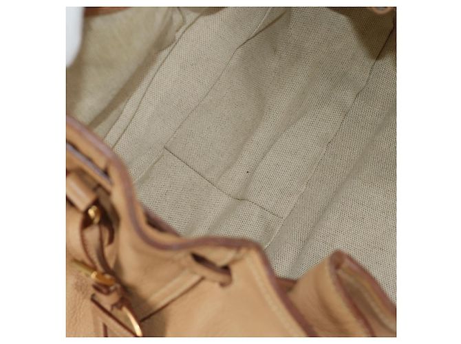 PRADA Tote Bag Leather Beige Gold - vista 22