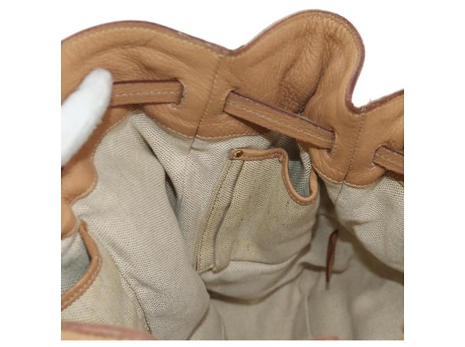 PRADA Tote Bag Leather Beige Gold - vista 23