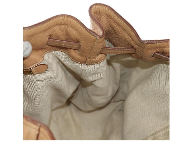 PRADA Tote Bag Leather Beige Gold - vista 24