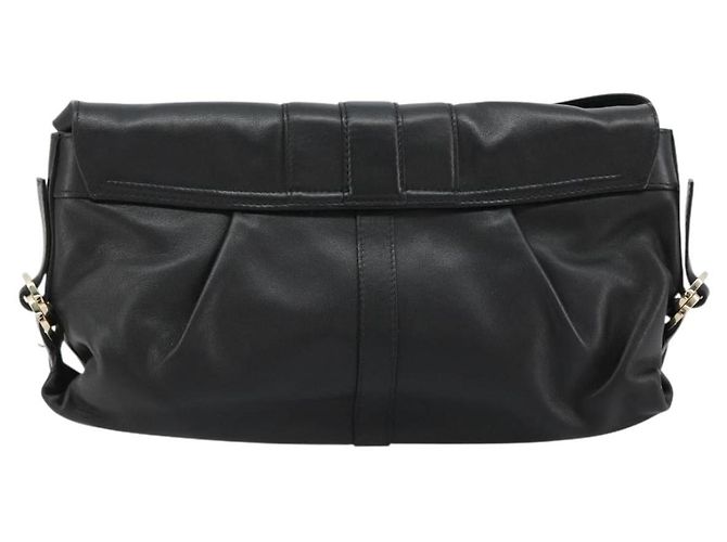 Bulgari BVLGARI Chandra Shoulder Bag Leather Black Gold - vista 3