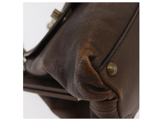 Miu Miu Hand Bag Leather Brown Silver - vista 11