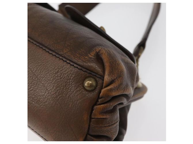 Miu Miu Hand Bag Leather Brown Silver - vista 12