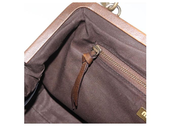 Miu Miu Hand Bag Leather Brown Silver - vista 21
