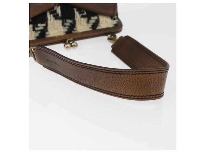 Miu Miu Hand Bag Leather Brown Silver - vista 8